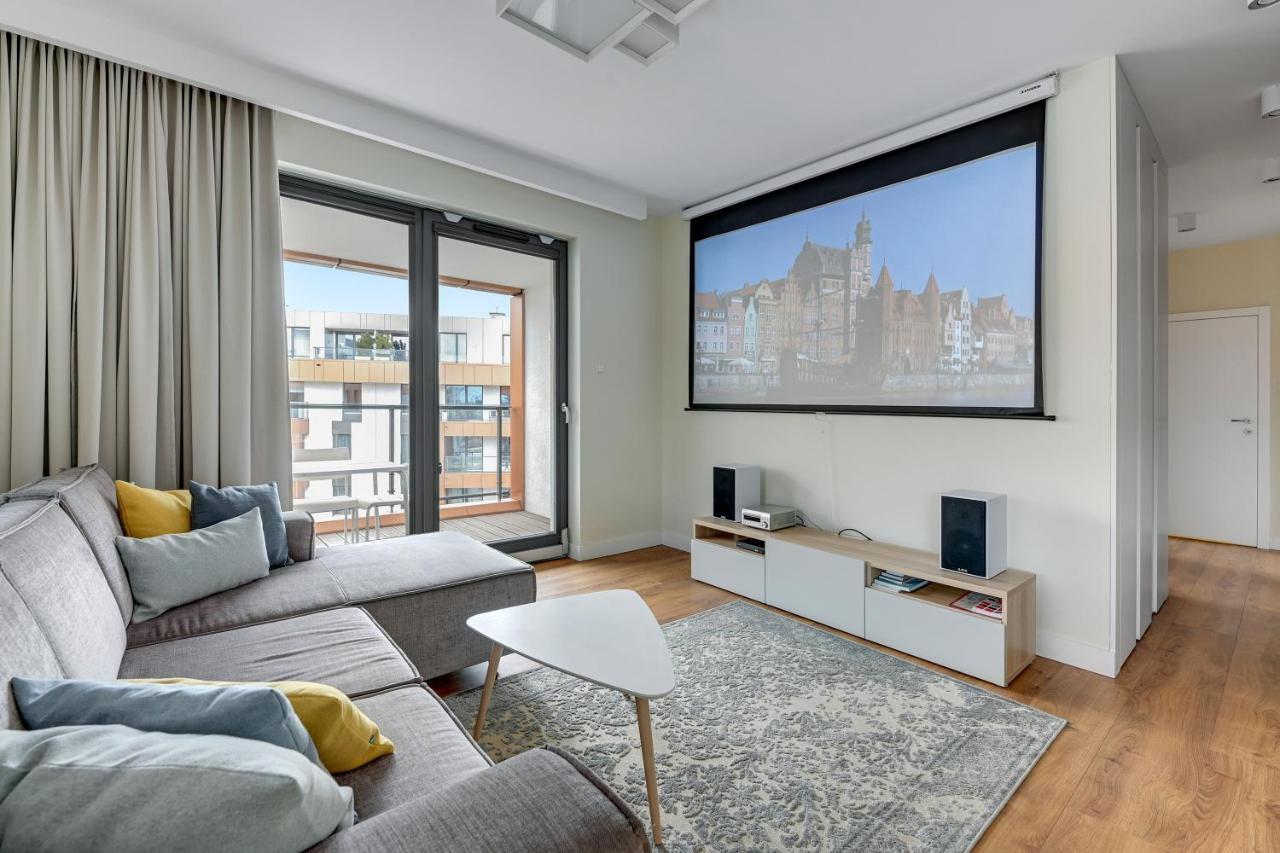 Premium Family & Business Old Town Riverside Apartment With Parking Gdansk Dış mekan fotoğraf